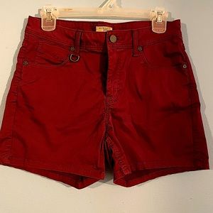 BURBERRY BURGUNDY “Mom jean,” SHORTS 97%cotton size 8 woman’s